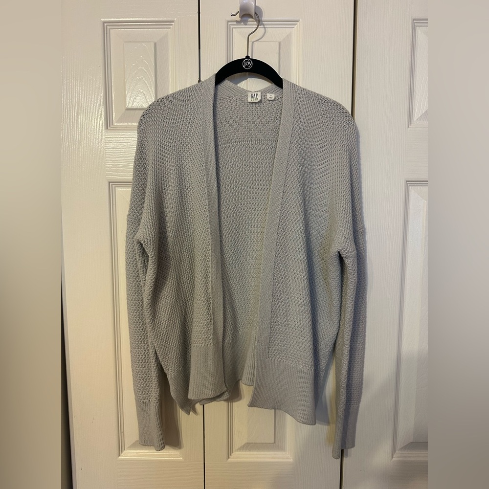 GAP Light Gray Open-Front Cardigan